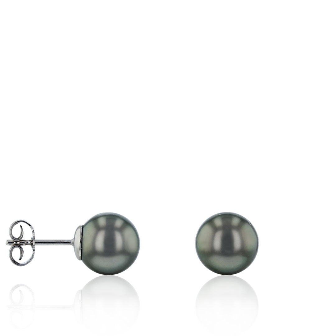 Tahiti Perlenohrstecker in Silber - Calissi