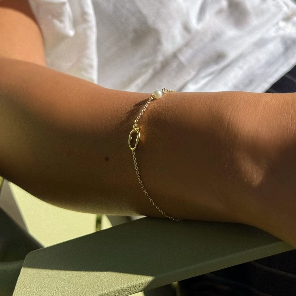 Süßwasser Armband "Airy Glow" - Calissi